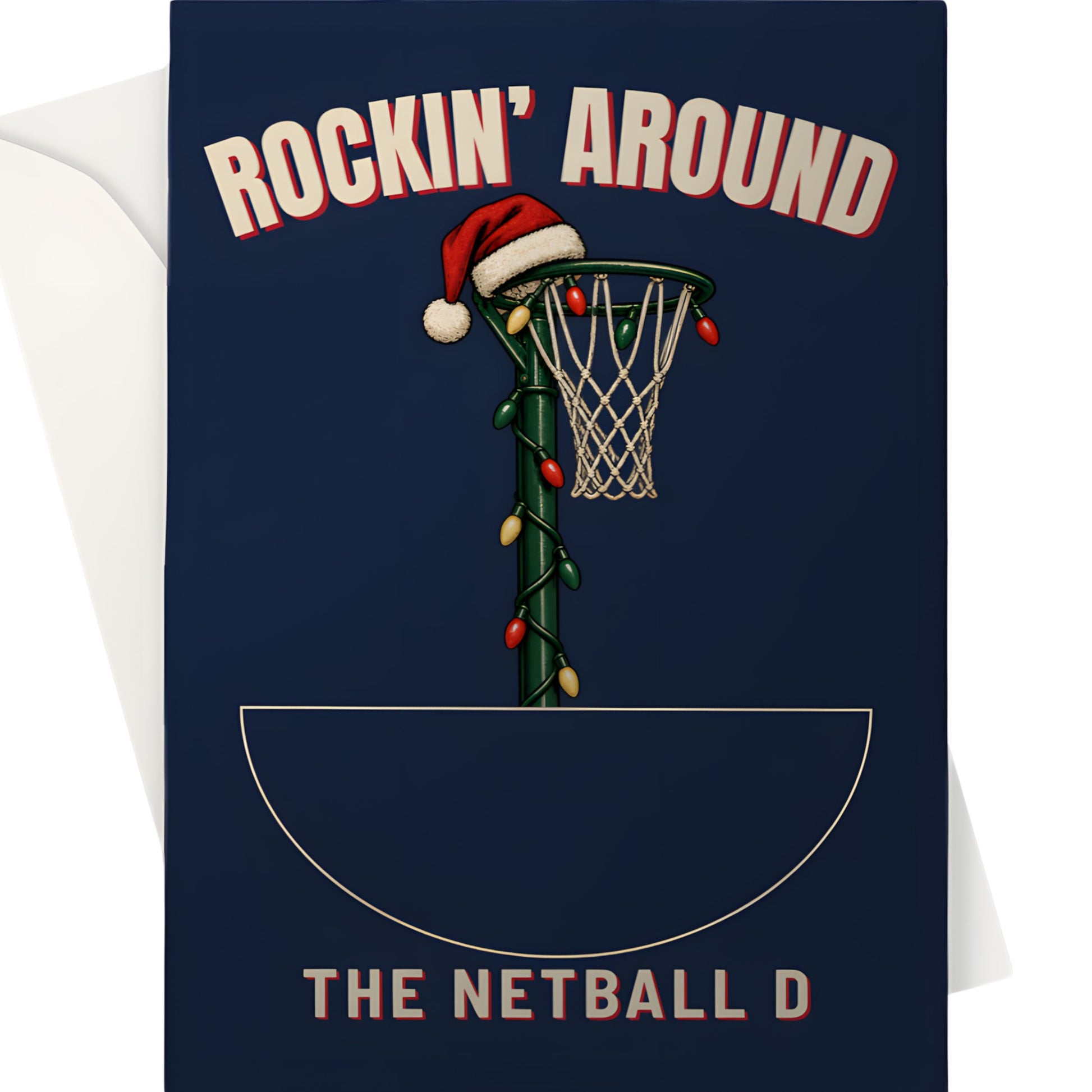 Netball Christmas Card - Rockin' Around the Netball D