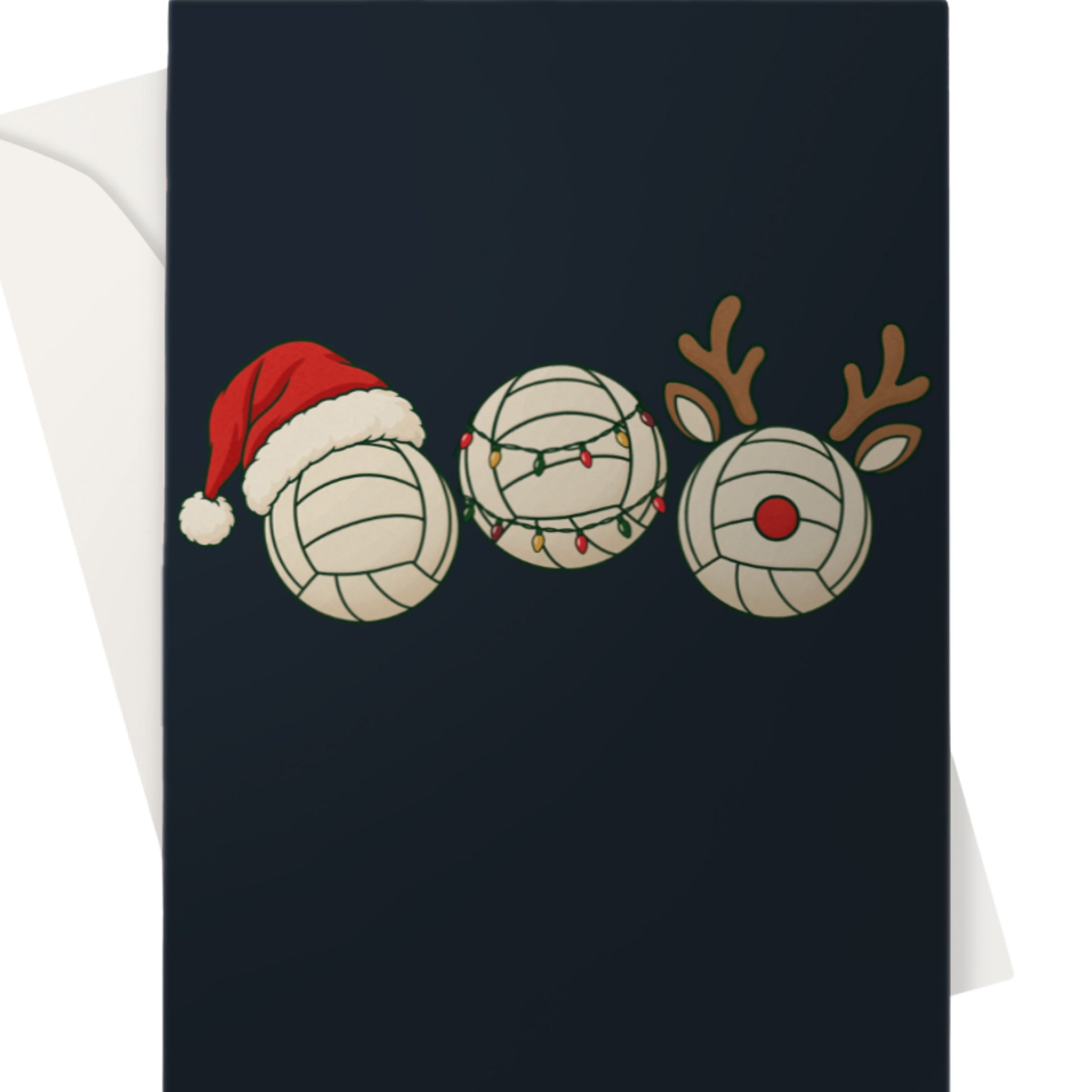 Netball Christmas Card - Festive Balls