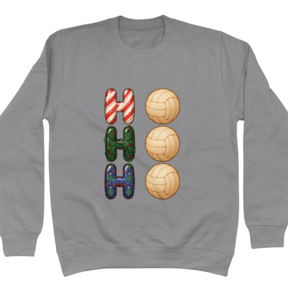 Grey Netball Christmas Jumper - Ho Ho Ho Netball Sweater