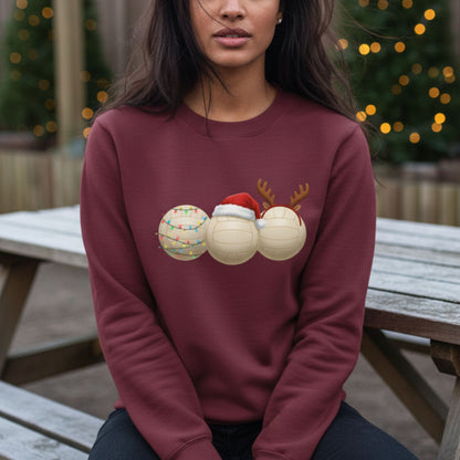 Netball Christmas Jumper Burgundy - Festive Netballs