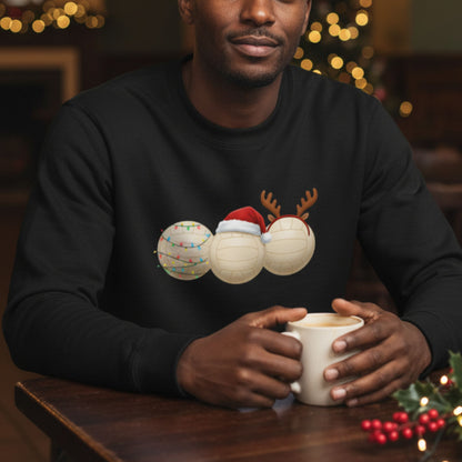 Men's Black Netball Christmas Jumper