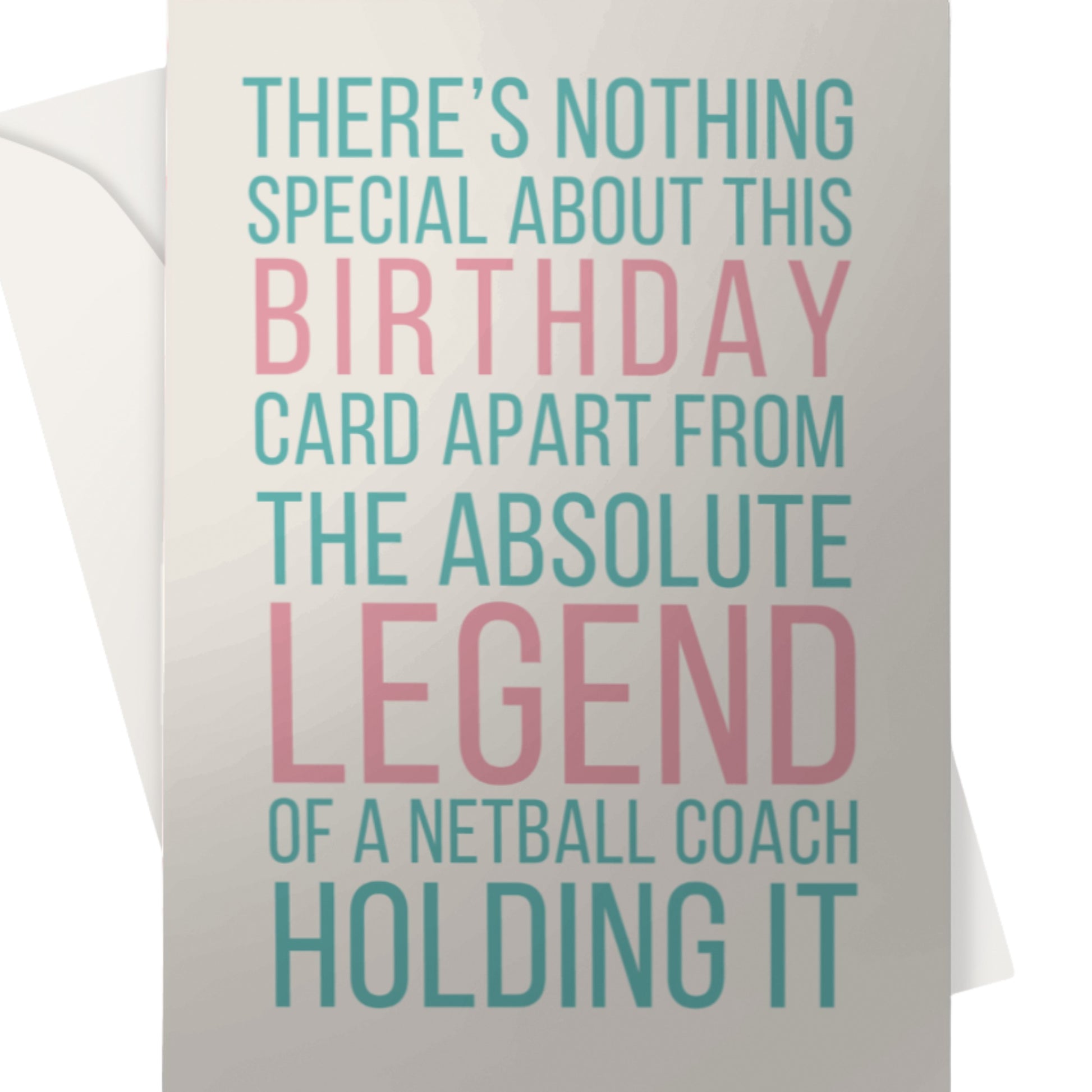 Netball Coach Birthday Card - Gift For Netball Coaches