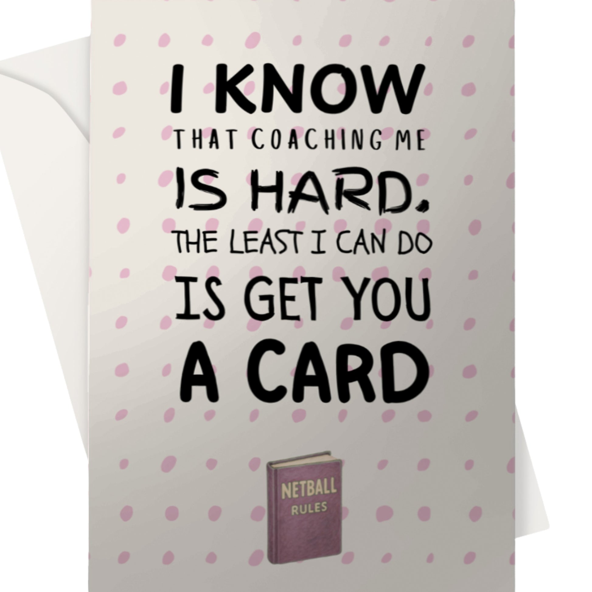 Netball Coach Card - Funny Thank You Card
