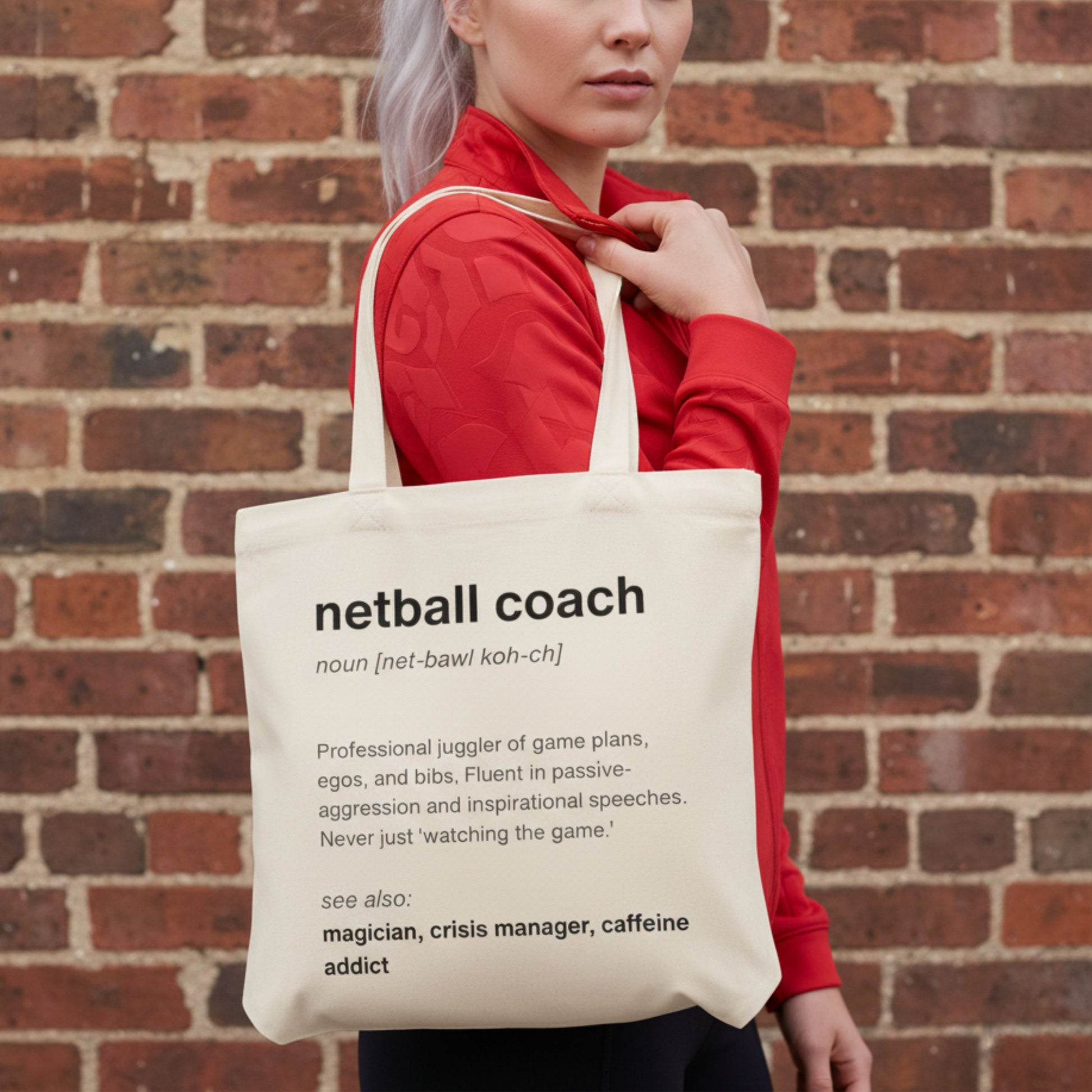 Netball Gifts - Netball Coach Slogan Bag