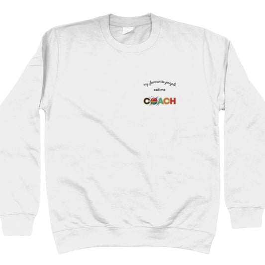 Netball Coach Jumper White Top