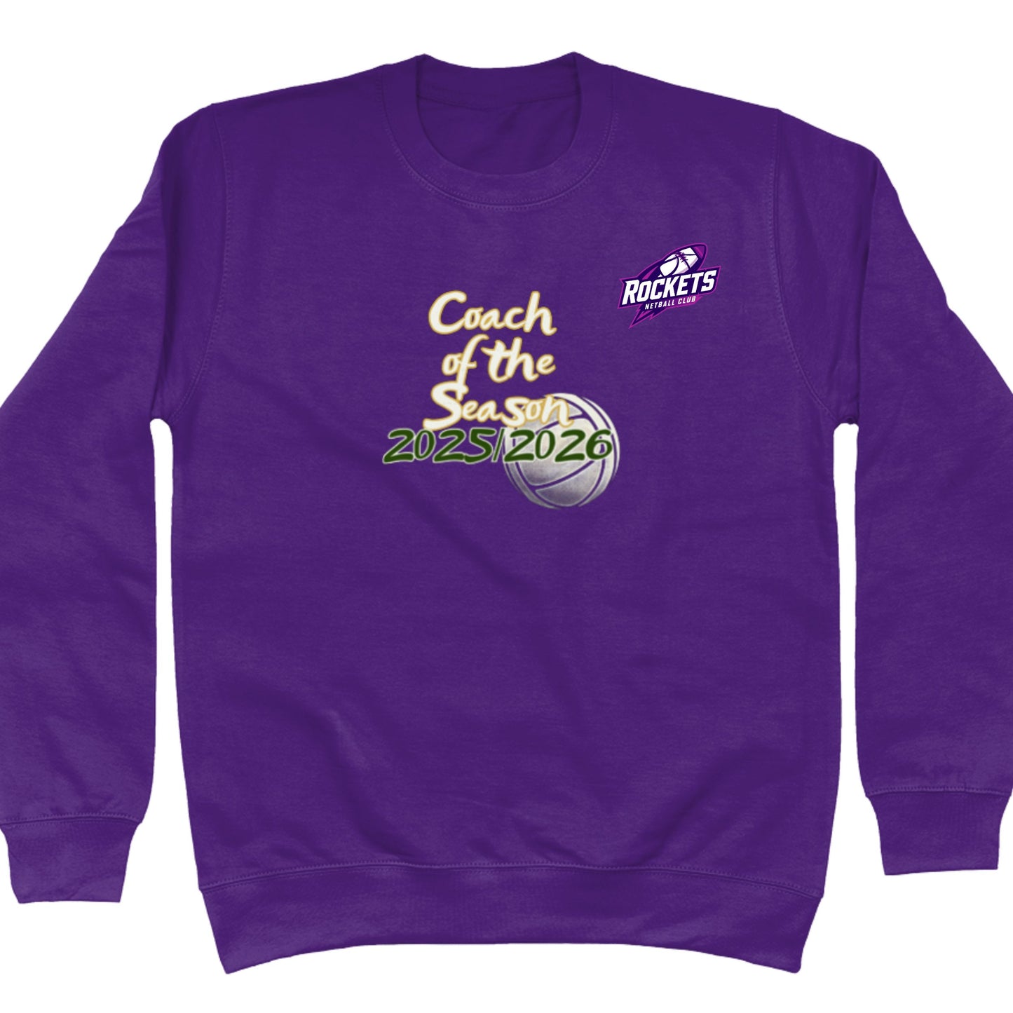 Personalised Netball Coach of the Season Sweatshirt - Netball Coach Prize
