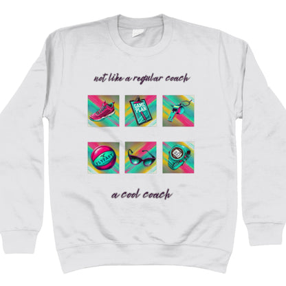 Cool Netball Coach Sweatshirt White