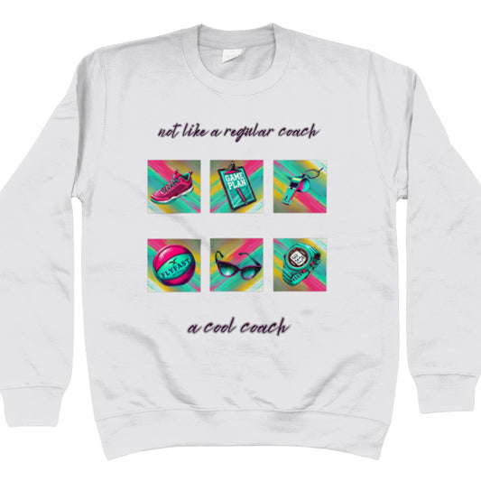 Cool Netball Coach Sweatshirt White