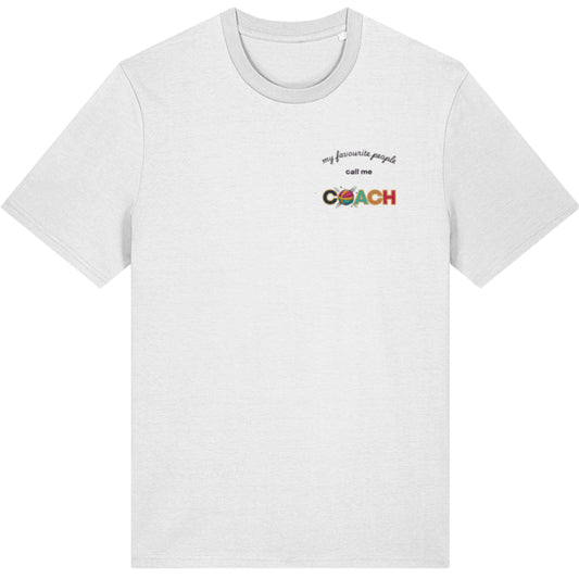 Netball Coach White T-Shirt Top Gift