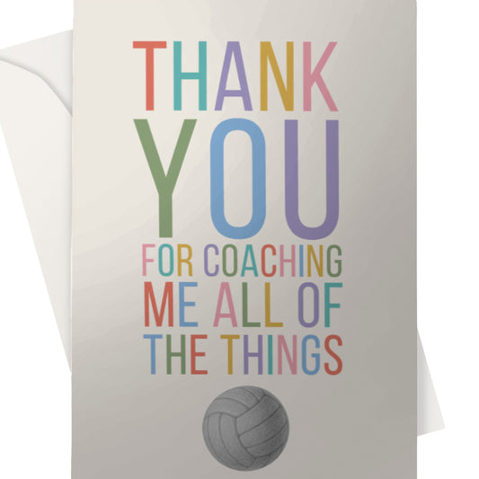 Thank You Coach Card - All Of The Things