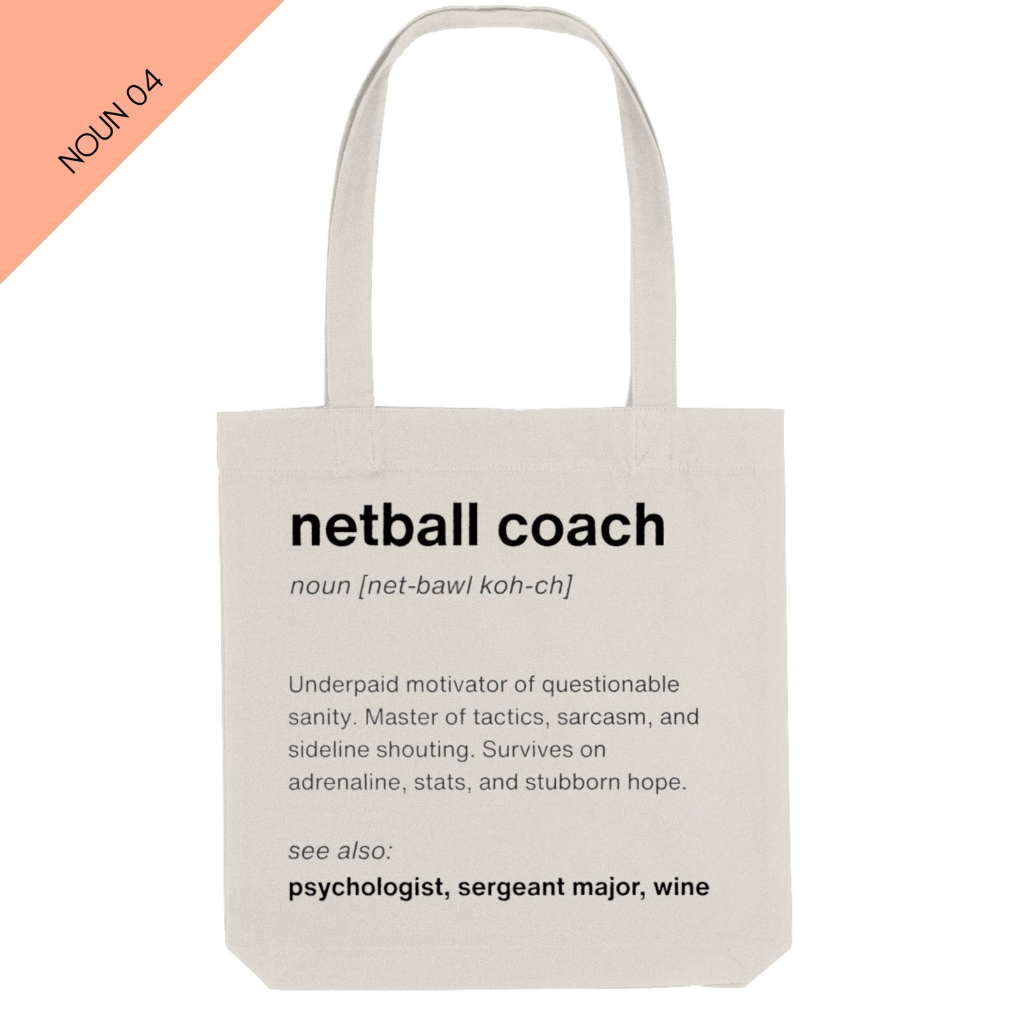 Netball Coach Thank You Gift - Funny Slogan Tote Bag