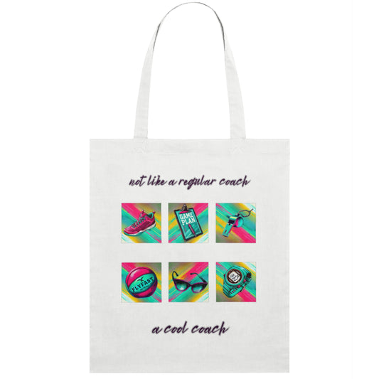 Netball Coach White Cotton Tote Bag - Coach Gift