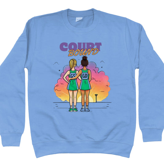 Netbal Sweatshirt Blue - Court Bound Slogan