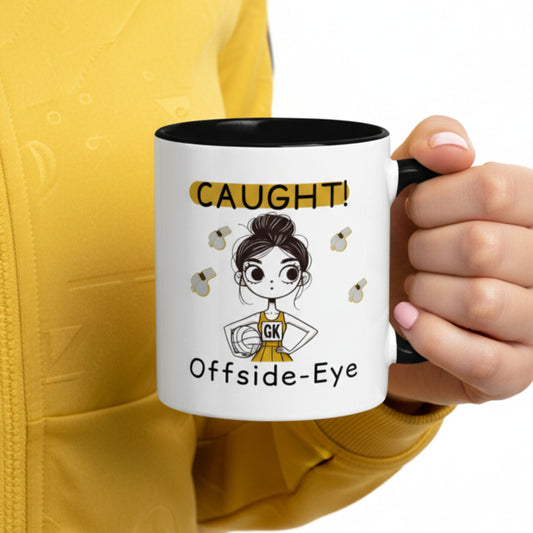 Netball Gifts - Funny Offside Slogan Mug for Netball Players