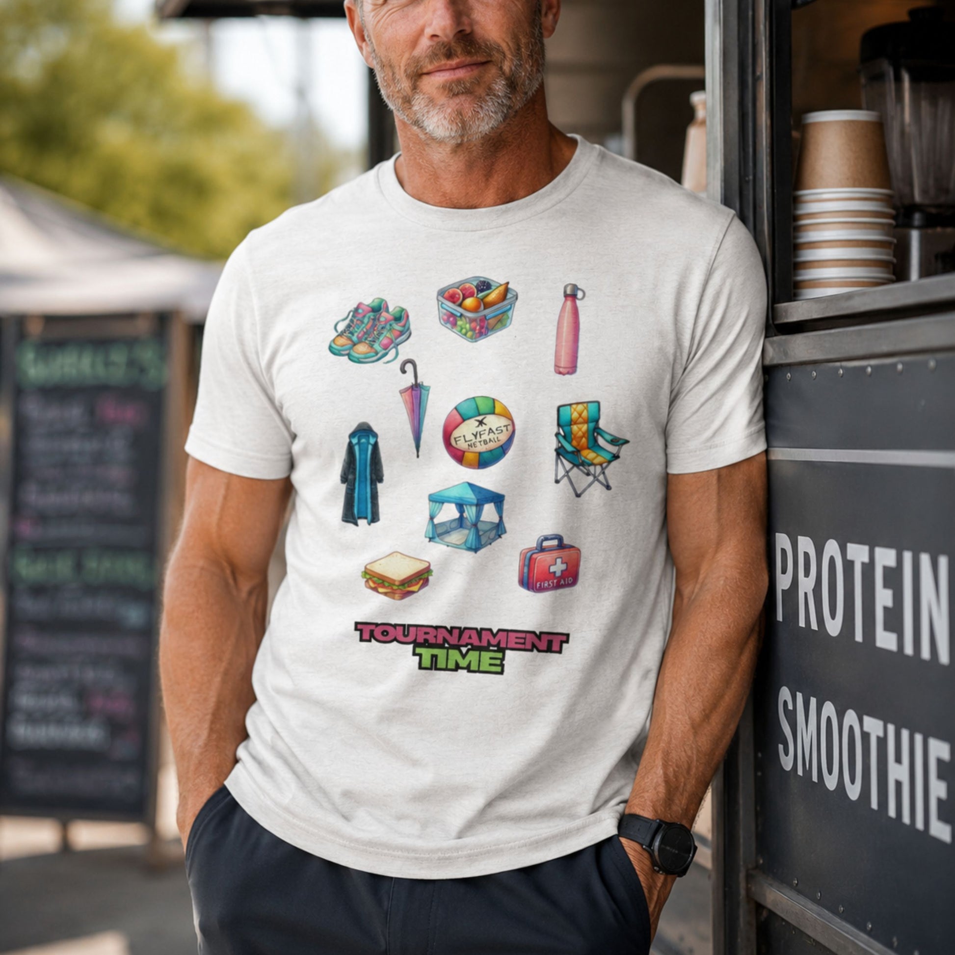 Netball Tournament Graphic T-Shirt for Netball Dads