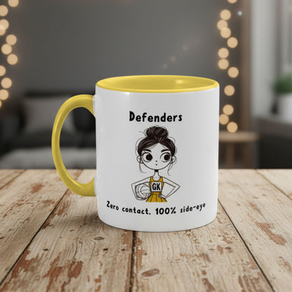 Netball Gifts - Funny Gift Mug for Netball Defenders
