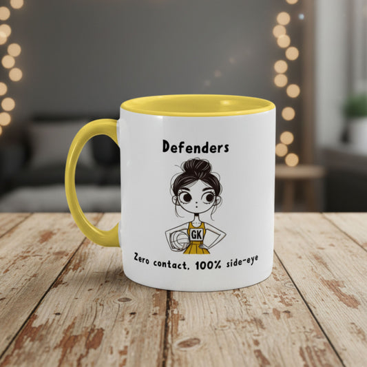Netball Gifts - Funny Gift Mug for Netball Defenders