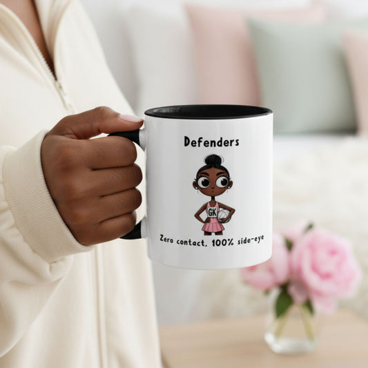 Netball Gifts - Funny Gift Mug for Netball Defenders