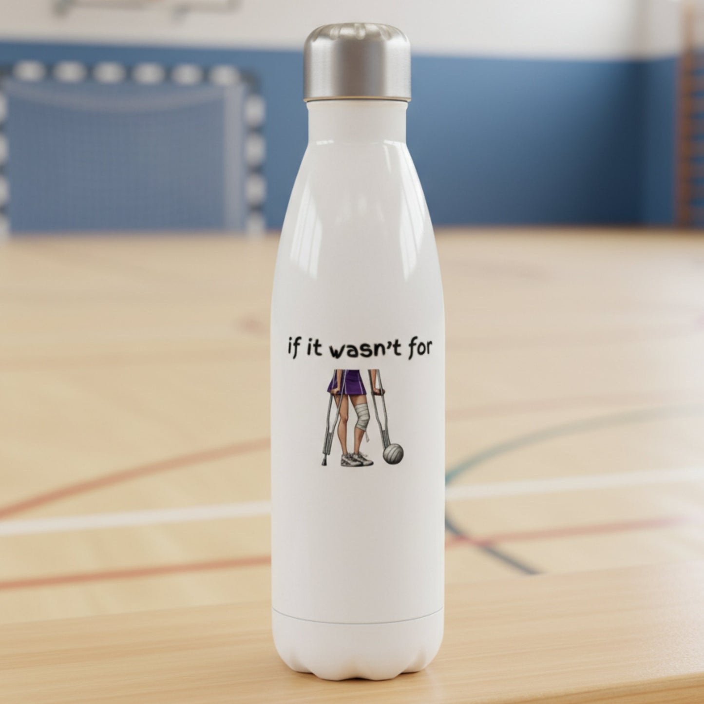 Netball Player Sports Drink Bottle - England Roses
