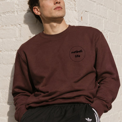 Men's Netball Sweatshirt - Comic Strip Print - Netball Life - Obstruction