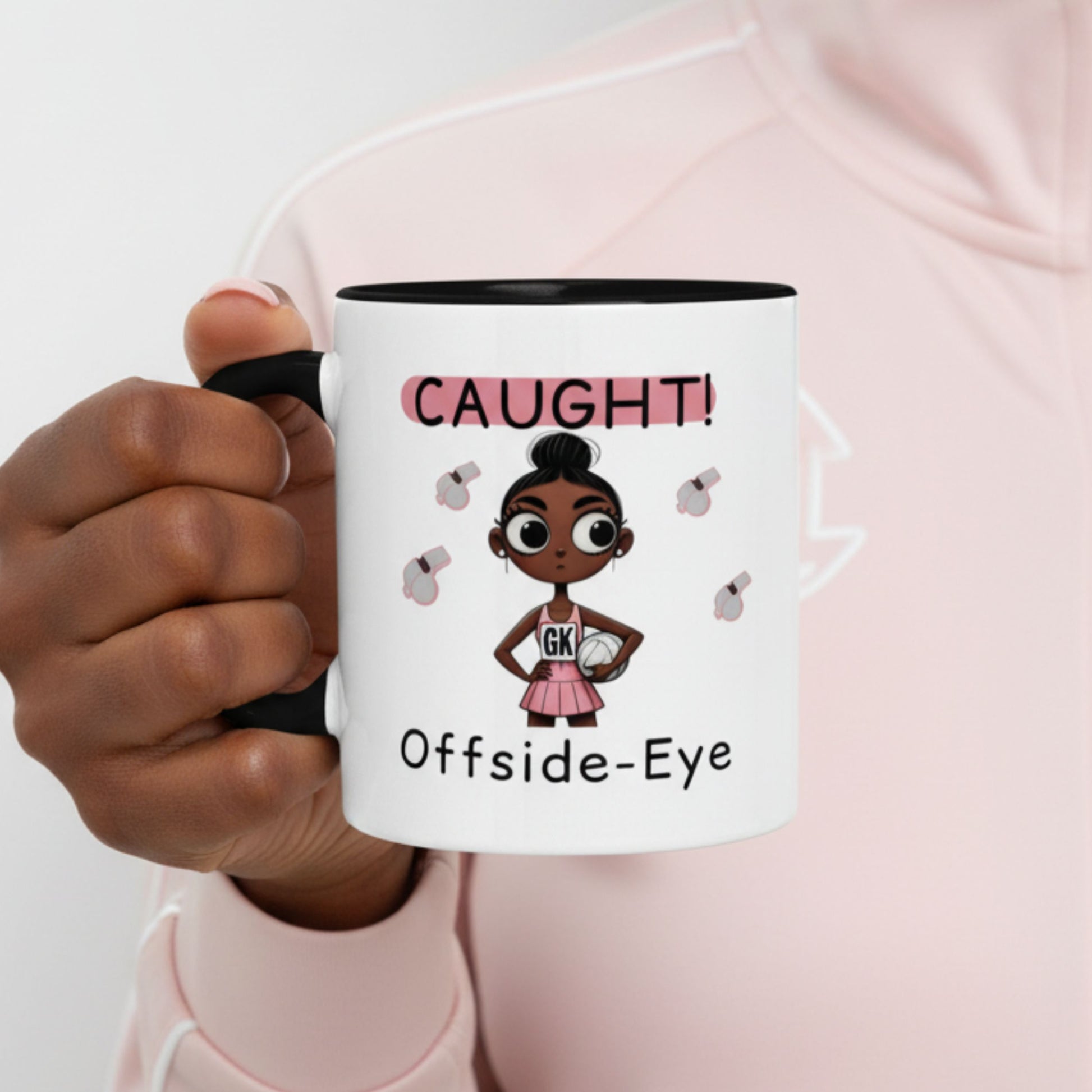 Netball Gifts - Funny Black Slogan Netball Player Mug