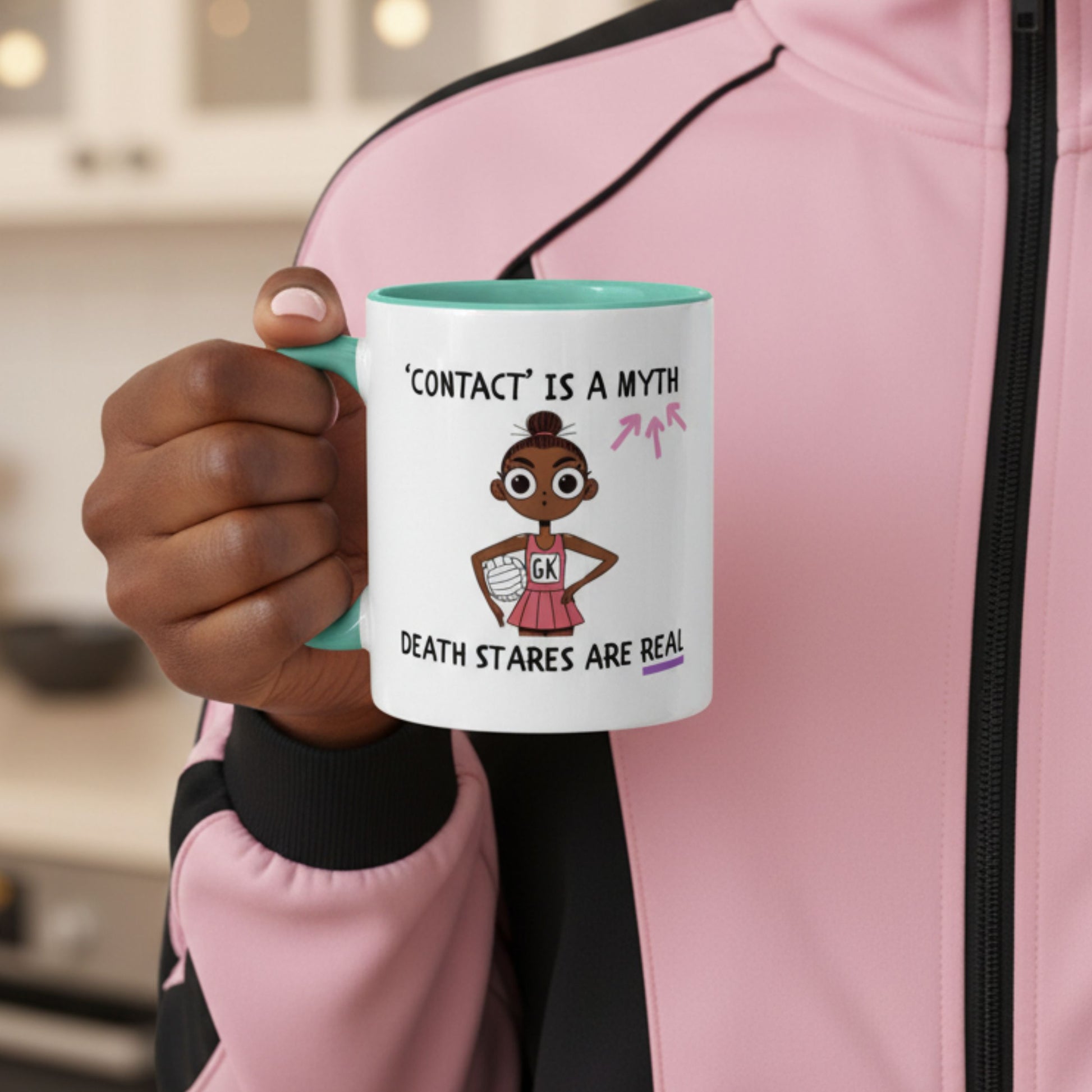 Netball Gifts - Fun Netball Cartoon Slogan Mug