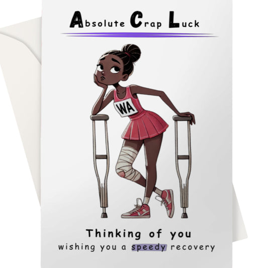 Netball Get Well Soon Card ACL Injury Recovery