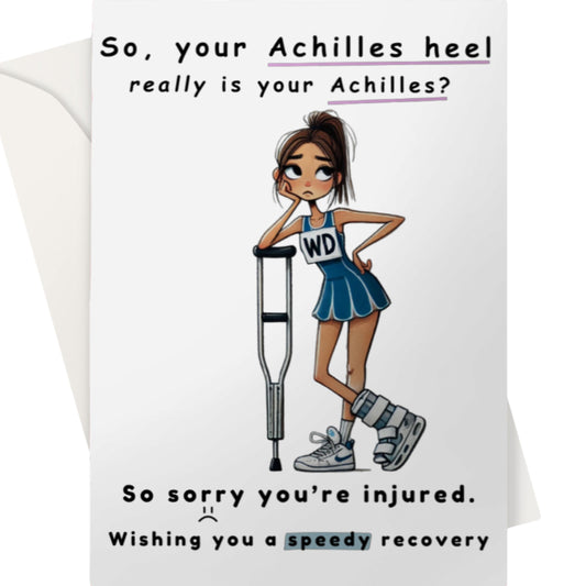 Netball Get Well Soon Card Achilles Injury