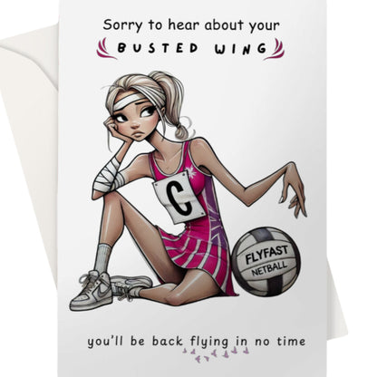 Netball Get Well Soon Card Arm Injury Recovery