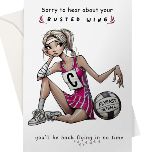Netball Get Well Soon Card Arm Injury Recovery