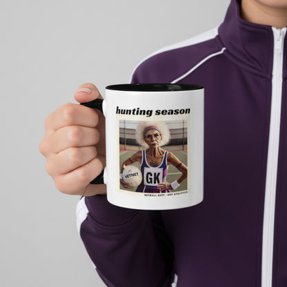 Netball Gifts - Funny 'Hunting Season' Netball Player Mug