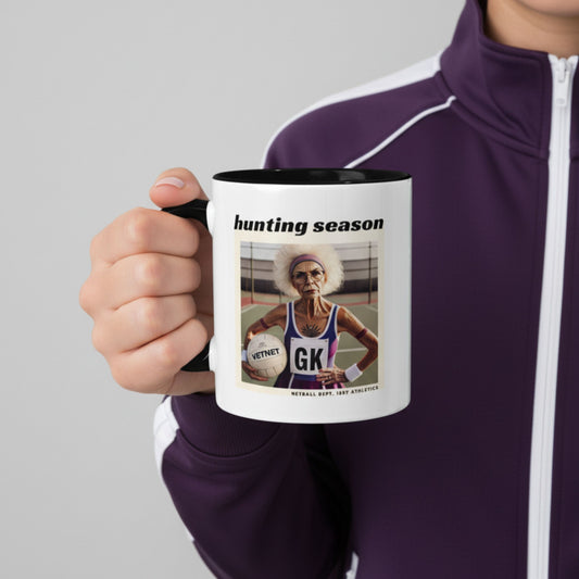 Netball Gifts - Funny 'Hunting Season' Netball Player Mug