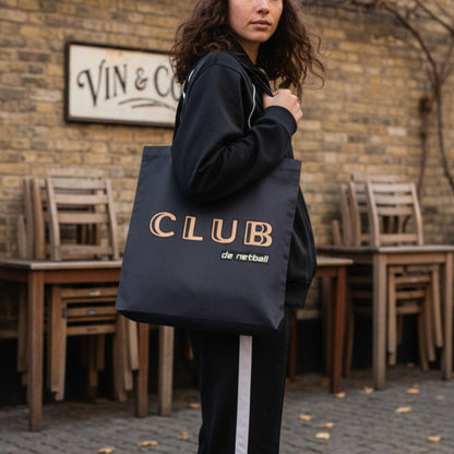 Netball Gifts - Navy Blue Slogan Tote