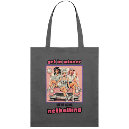 Netball Graphic Cotton Tote Bag Gift