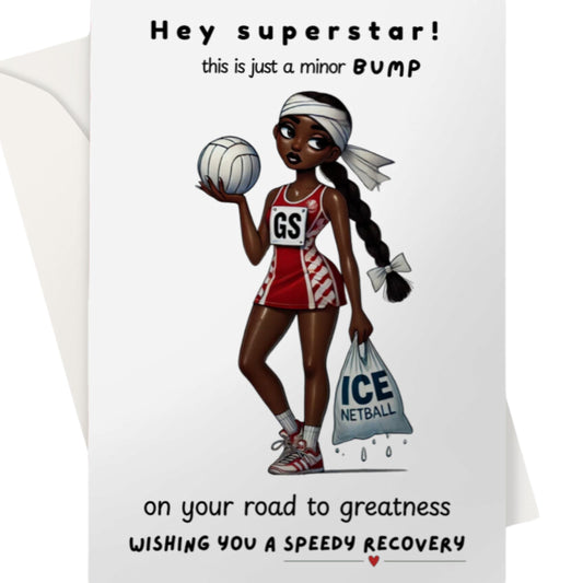 Netball Head Injury Get Well Soon Card