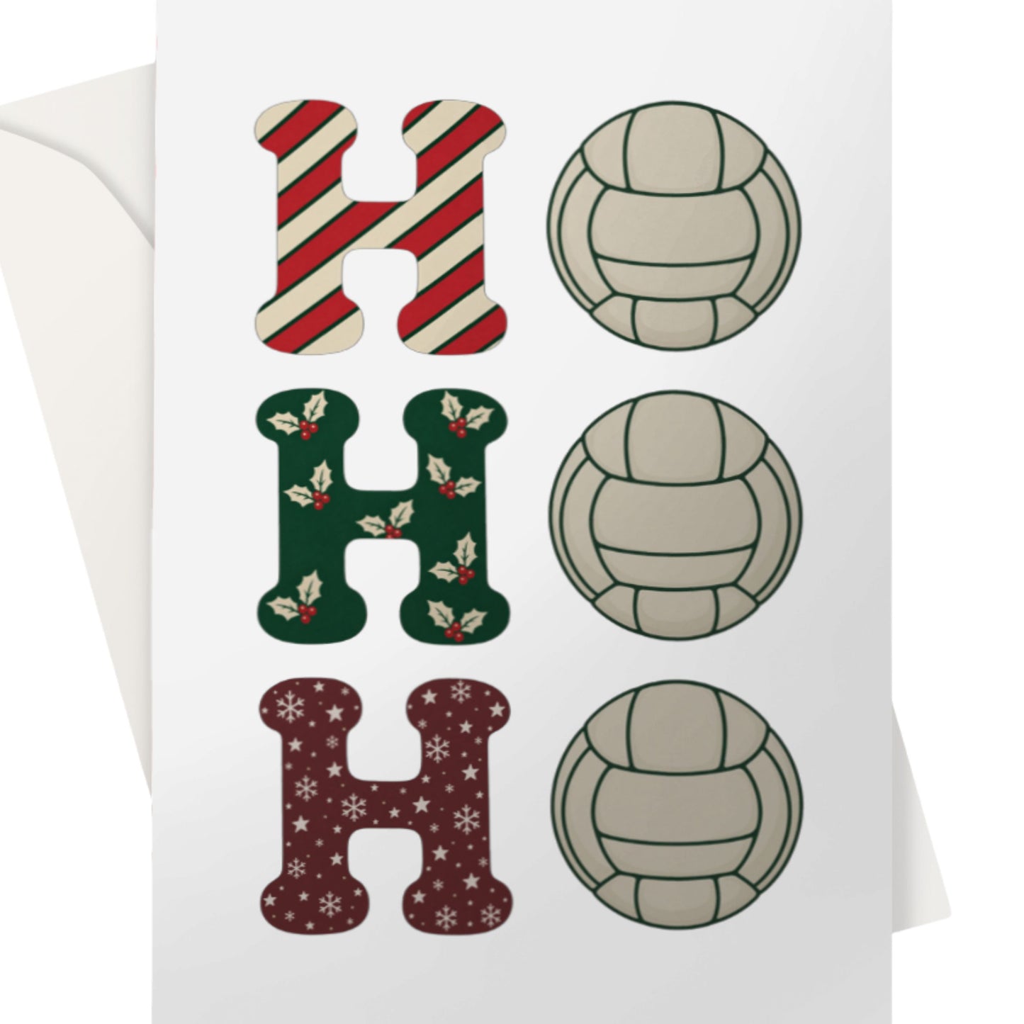 Netball Christmas Card - Ho Ho Ho