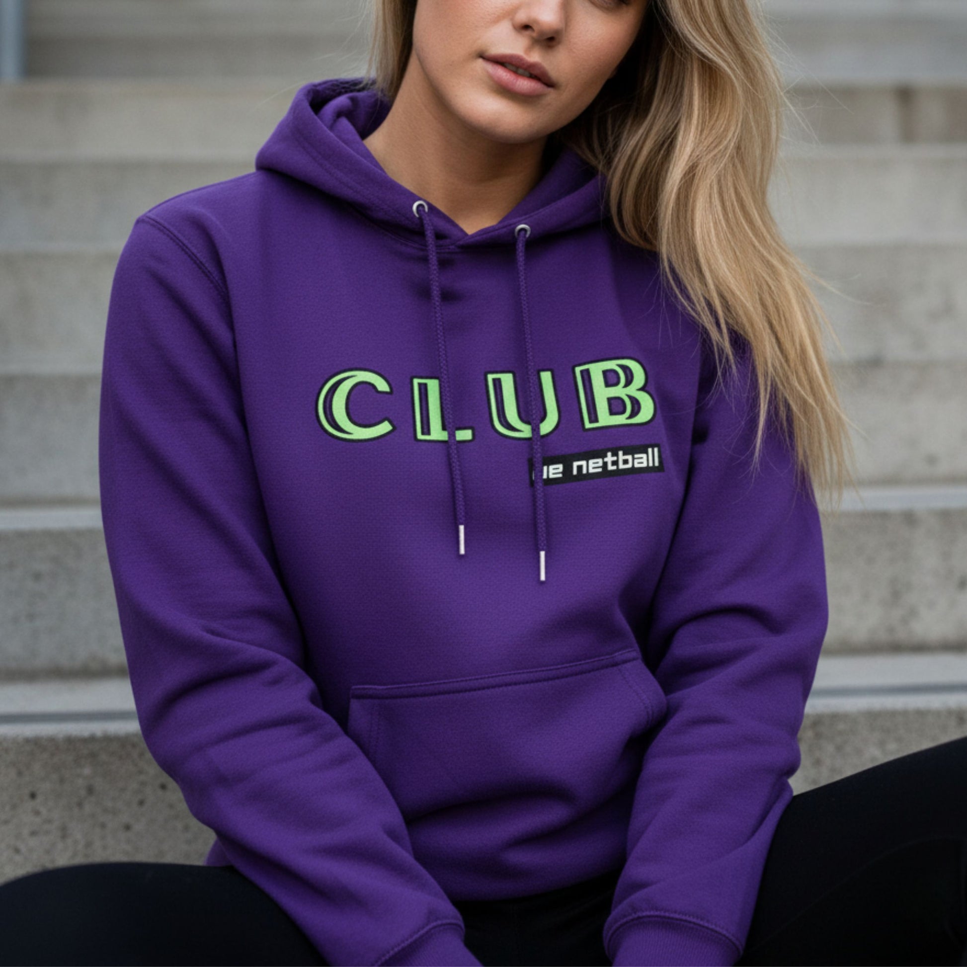 Netball Gifts - Purple Netball Hoodie for Women