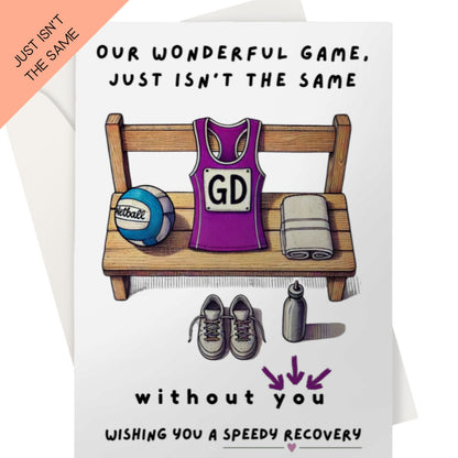 Netball Player Speedy Recovery Card for Injured Teammate