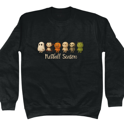 Black Netball Sweatshirt - Halloween Jumper - Netball Clothing