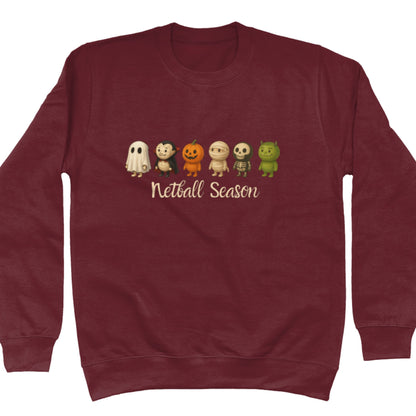 Burgundy Netball Sweatshirt - Halloween Jumper - Netball Clothing