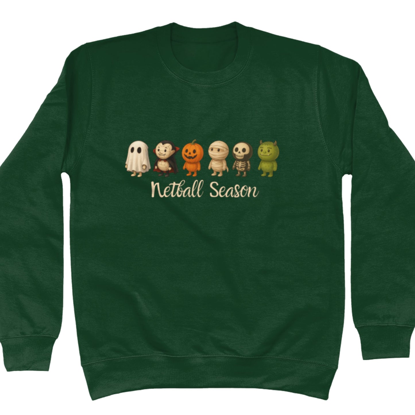 Green Netball Sweatshirt - Halloween Jumper - Netball Clothing