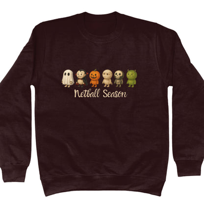 Brown Netball Sweatshirt - Halloween Jumper - Netball Clothing