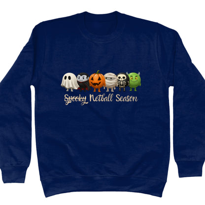 Blue Netball Jumper - Spooky Season Halloween - Netball Clothing