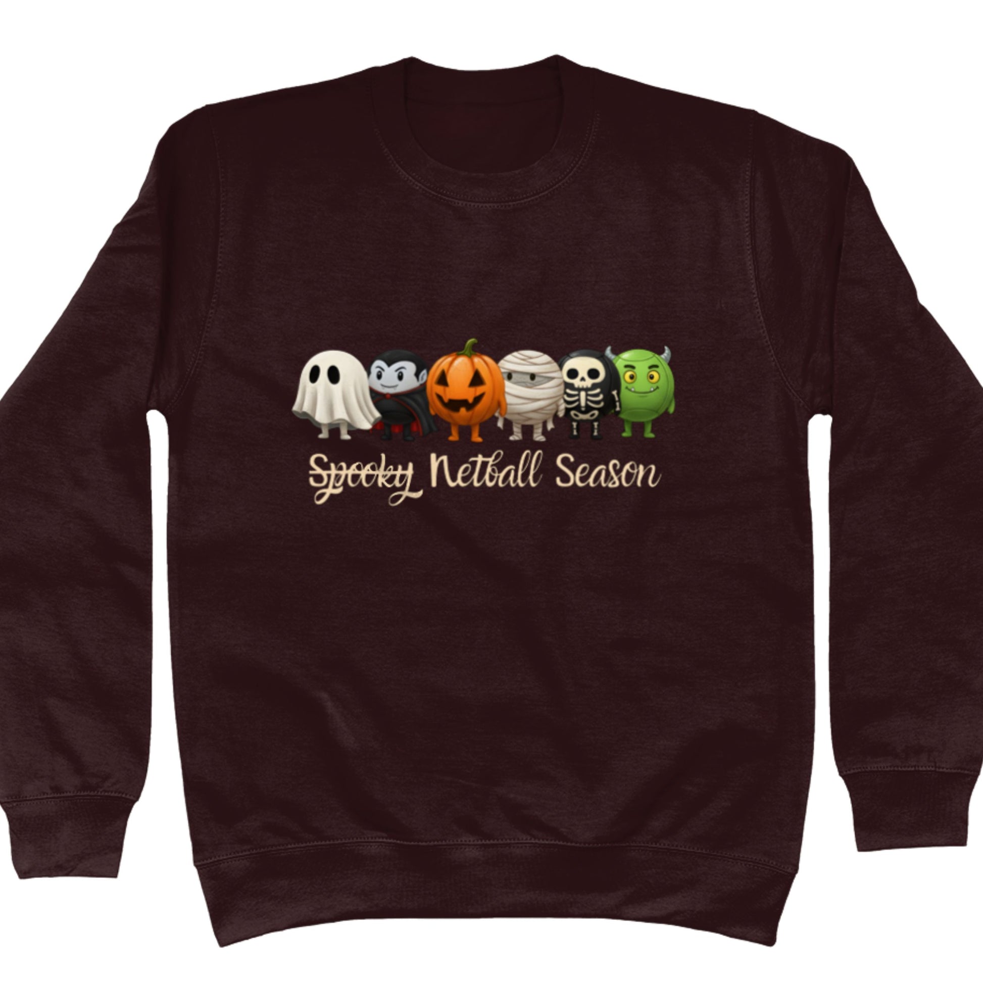 Brown Netball Jumper - Spooky Season Halloween - Netball Clothing