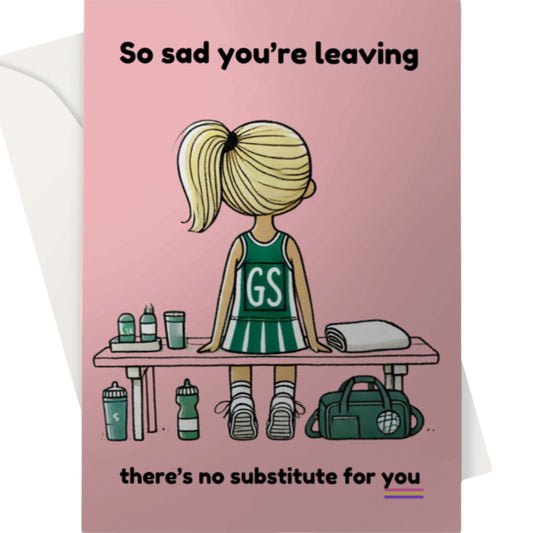 Netball Leaving Miss You Card