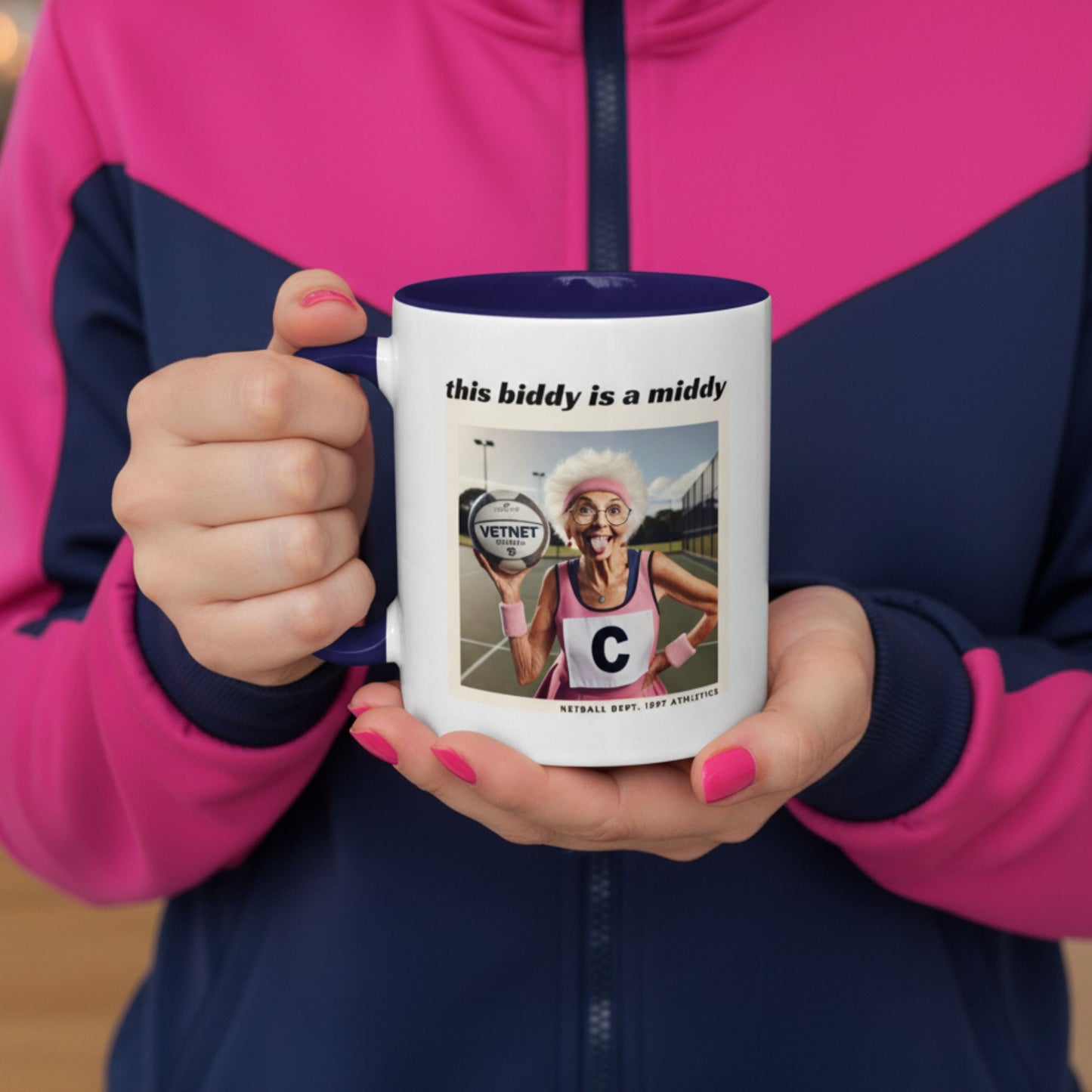 Netball Gifts - Funny Slogan Mug for Netball Midcourt Players