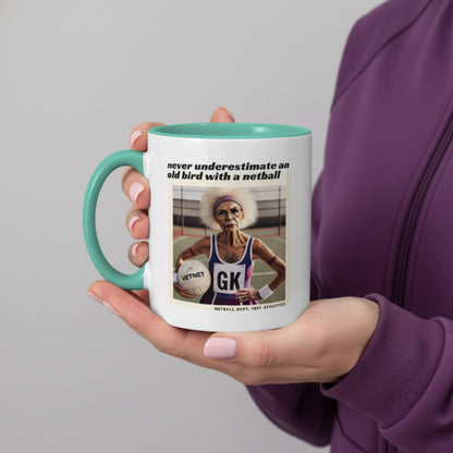 Netball Gifts - Old Bird Funny Slogan Mug for Netball Team Players