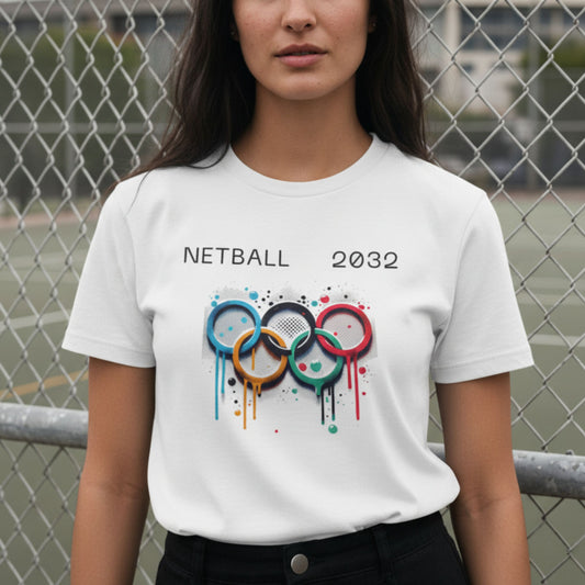 Netball Gifts - Netball 2032 Olympics T-Shirt for Women