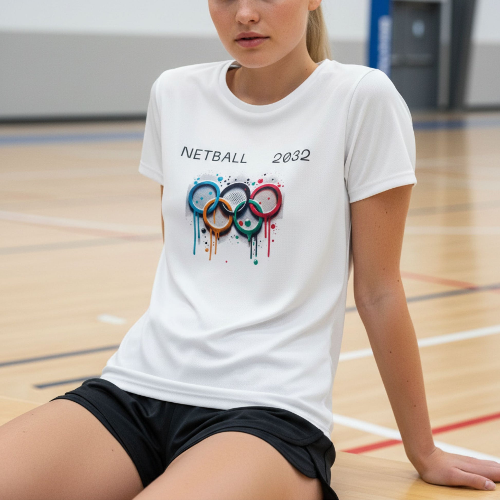 Netball Training - Netball 2032 Olympics White Training Top