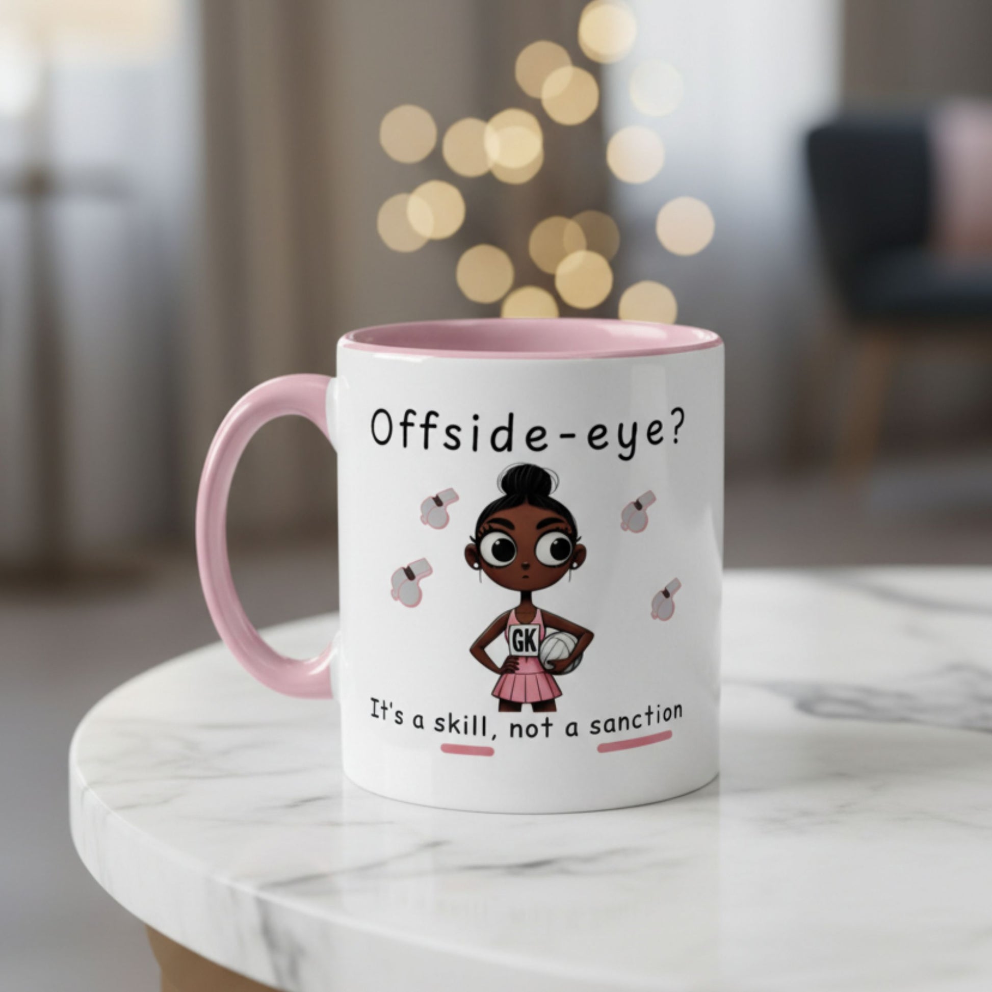 Netball Gifts - Funny Pink Gift Mug for Netball Girls